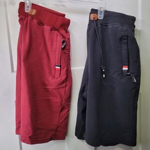 Mens 32 - Pair of Best Classic Vogue Fashion Stay - Cotton Shorts Maroon & Black